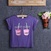 New Baby Kids Boys Girls Funny Soda Drink Short Sleeve Tops T-shirt 2-7Y