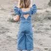 Kid Baby Girl Denim Romper Jumpsuit Sunsuit Loose Jeans Clothes With Two Pockets