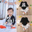 2Pcs Newborn Baby Boy Girl Halloween Romper TopsLong Pants Outfits Clothes