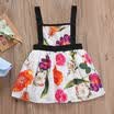 Summer Newborn Infant Baby Girl Floral Blackless Dress Princess Sundress Dresses