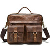 135 Inch Men Vintage Leather Messenger Shoulder Bag Business Laptop Briefcase Handbag Retro Satchel Crossbody Pack