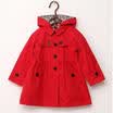 2017 New Kids Girls Winter Clothes Fleece Outerwear Long Trench Wind Coat Jacket