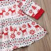 Children Kids Baby Girl Christmas Deer Fly Sleeve Party Dress 2PCS Clothes 6M-5Y
