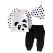 AU 3pc Newborn Infant Kids Baby Boy Clothes Panda T-shirt TopsPants Outfits Set