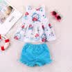 Mermaid Kids Baby Girls Sleeveless Tops T-shirt Shorts Pants Outfits Clothes USA