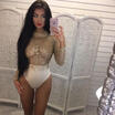 Women Long Sleeve Bodysuit Leotard Top Blouse Romper Jumpsuit Playsuit Lingerie