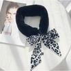 Fashion Women Faux Fur Plush Collar Scarf Wrap Neck Warmer Leopard Print CA