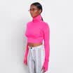 Women Long Sleeve T-Shirt Slim Fit Turtle neck Pullover High Tops Casual SML