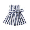 Striped Baby Kid Girl Bownot Dress Party Pageant Gown Princess Dress Sundress