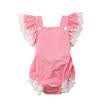 CANIS Cute Newborn Baby Girls Lace Romper Jumpsuit Playsuits Outfit Set US STOCK