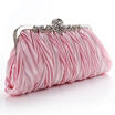 Women Lady Satin Crystal Bridal Handbag Clutch Party Wedding Purse Evening Bag