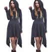 Plus Size Lady Long Sleeve Hoodied Boho Women Party Bodycon Maxi Dress Clothing