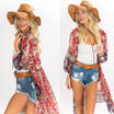 Vintage Women Floral Loose Shawl Kimono Cardigan Boho Chiffon Tops Jacket Blouse