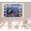 DIY Eiffel Tower City Night Views 3D Window Wall Sticker Mural Art Removable PVC