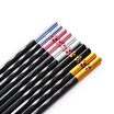 Double gun Suncha chopsticks alloy chopsticks stainless steel mold chopsticks suit home furnishings Japanese chopsticks five pairs of equipment DK4504