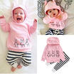 Kids Baby Clothes Girls Floral Tops Hooded SweatshirtPants 2pcs Outfits Set UK