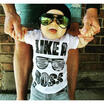 Casual Toddler Kids Boys Girls Tops T-shirt Denim Pants Outfits Set Clothes 1-6Y