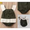Infant Baby Girl Kids Romper Jumpsuit Bodysuit Lace Edge Clothes Summer