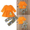 Toddler Kid Baby Girl T-shirt Blouse DressLong Pants Legging Outfit Clothes Set