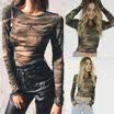 Fashion Womens Summer Long Sleeve Shirt Casual Blouse Loose Cotton Tops T Shirt