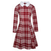 Vintage Plaid Knee Length Dress