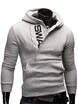 Mens Contrast Color Logo Printed Hoodie