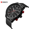 Leather Watch CURREN 2016 Brand Luxury Mens Quartz Casual Watch 30M Daily Water-resistant Man Business Wristwatch W Calendar Watc