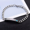 Set a unique gift for the lover "" his beauty "" her beast "" couple bracelet ladies stainless steel bracelet mens jewelry