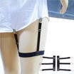 1 Pair Mens Shirt Stays Holders Elastic Garter Belt Suspender wLocking Clamps
