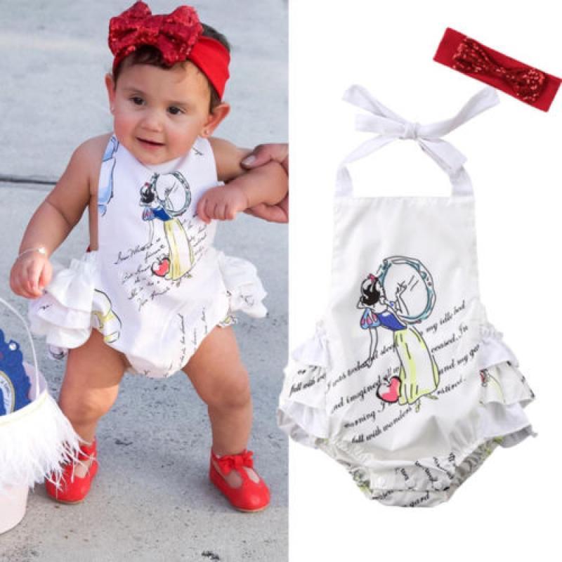 Fashion Newborn Baby Girl Cartoon Romper Jumpsuit Playsuit Clothes Outfit Summer