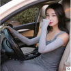 AU Women Girl Stretchy Soft Long Sleeve Fingerless Gloves Arm Cooling Sleeves