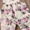 Cute Newborn Infant Baby Girls Strap Flower Romper Jumpsuit Outfit Clothes 0-24M