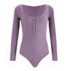 Sexy Women Long Sleeve Bodycon Bodysuit Jumpsuit Sexy Short Romper Tops