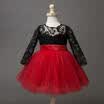 US XMAS Princess Kids Baby Girls Lace Flower Dress Bow Tulle Tutu Party Dresses