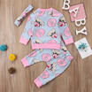 Newborn Kids Infant Baby Girls Outfit Clothes Romper Jumpsuit BodysuitPants Set