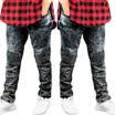 Men Skinny Slim Fit Jeans Denim Style Straight Fit Trousers Casual Snow Pants