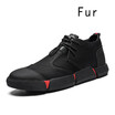 Brand High quality all Black Mens leather casual shoes Fashion Breathable Sneakers fashion flats