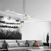 Baycheer HL487610 Ultra Modern Designers White Metal LED Tube Chandeliers8 Lights