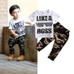 Newborn Toddler Kids Baby Boys Outfits T-shirt TopsCamouflage Pants 2pcs Clothe