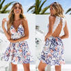Womens Summer Boho Floral Evening Party Cocktail Beach Short Mini Dress Sundress