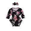 Newborn Infant Baby Girl Bodysuit Romper Jumpsuit Headband Clothes Outfits Set