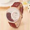Women Girl Analog Quartz Ladies Wrist Watches Fashion Leather Strap