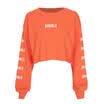 Womens Hoodie Short Sweatshirt Long Sleeve Loose Letter Printing Short Tops