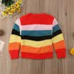 UK Girls Kids Rainbow Sweaters Fashion Clothes Sweatshirt Pullovers Jumper 1-6Y