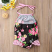 Canis Newborn Kid Baby Girls Lace Floral Romper Bodysuit Jumpsuit Outfit Clothes