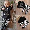 Recién nacido bebé Niño Niña Camiseta De Manga LargaPantalón Leggings Conjunto