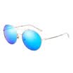 Parsons PARZIN retro round box polarized sunglasses couple models driving sunglasses 8082 silver frame reflective film mercury