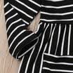 Newborn Infant Baby Girls Striped Long Sleeve Party Pageant Prom Dress Clothes