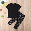 2pcs Baby Boy T-shirt Tops Pants Trousers Outfit Toddler Kids Summer Clothes Set