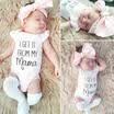 Newborn Baby Girls Floral Romper Bodysuit Jumpsuit Headband Outfits Clothes Set